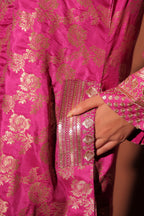 Fuchsia Pink Brocade Co-ord Set