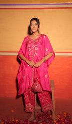 Fuchsia Brocade Kaftan Set