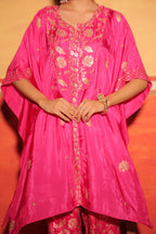 Fuchsia Brocade Kaftan Set