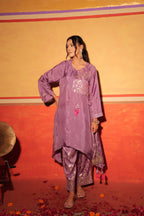 Mauve Brocade Kaftan Set