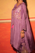 Mauve Brocade Kaftan Set
