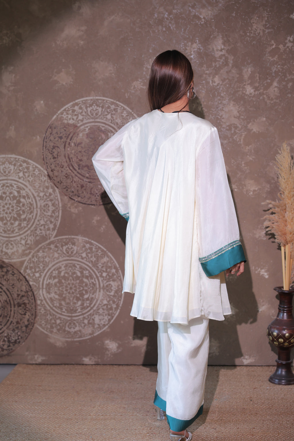 Ivory & Teal Fusion Co-ord Set