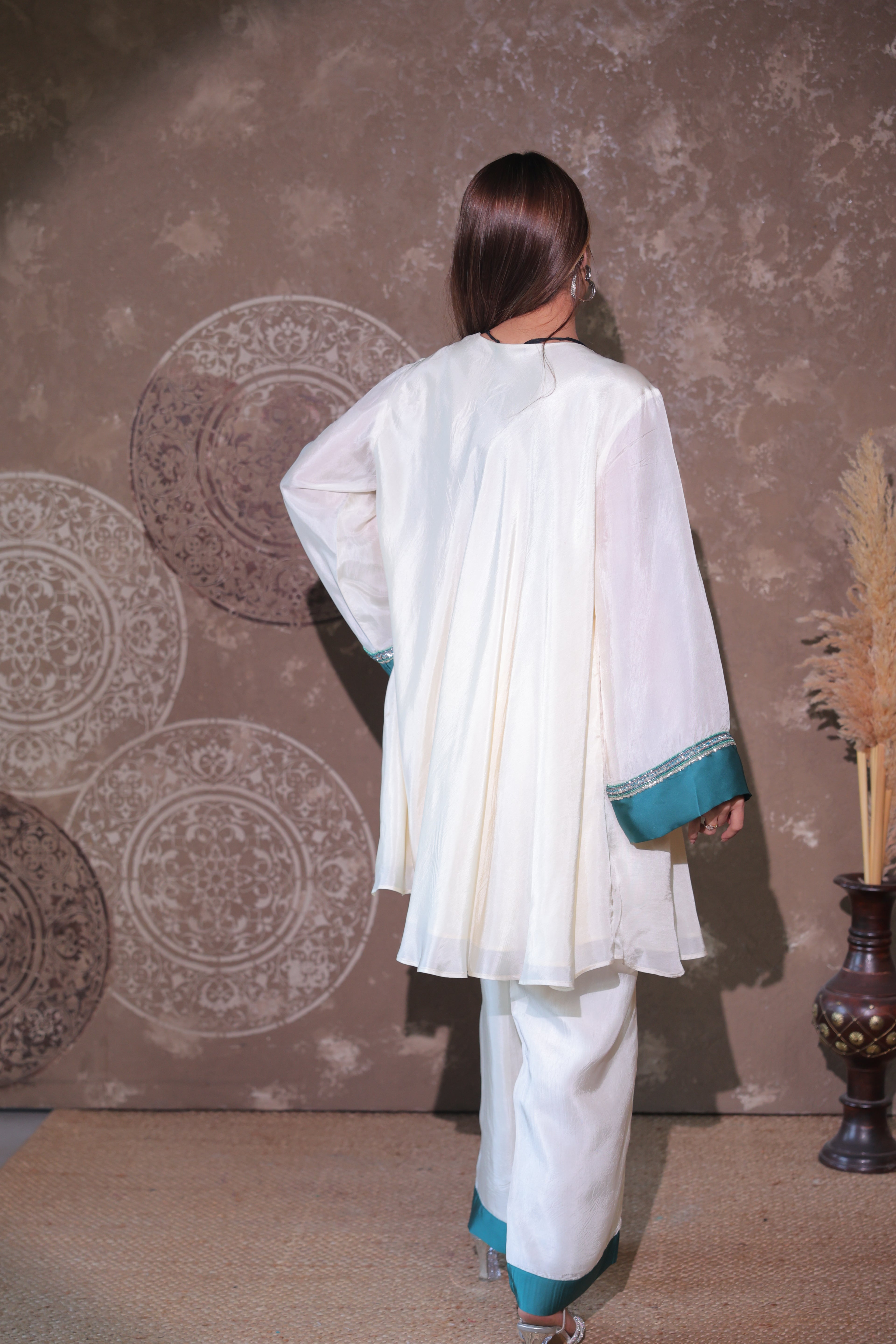 Ivory & Teal Fusion Co-ord Set