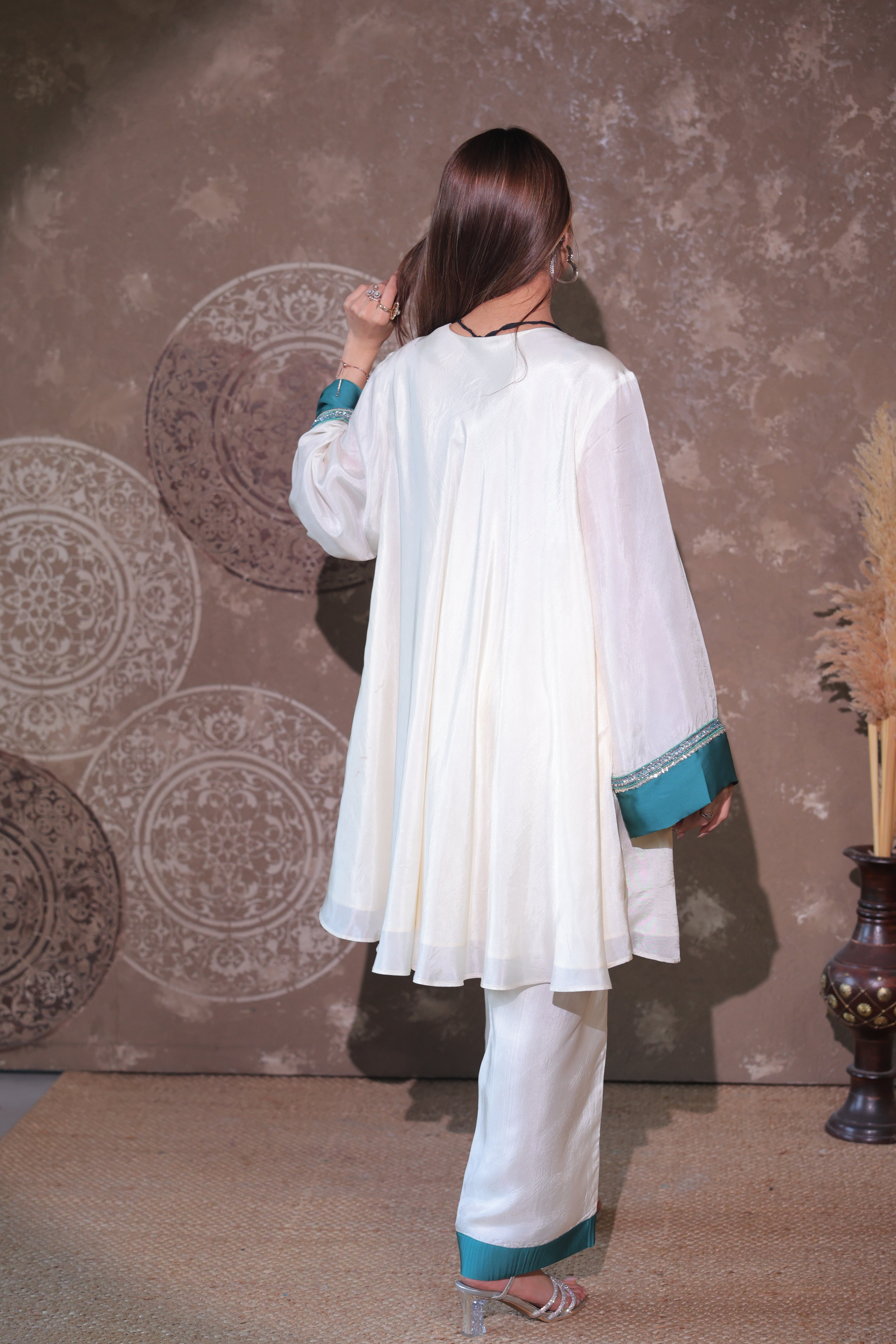 Ivory & Teal Fusion Co-ord Set