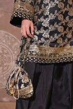 Classic Black Brocade Co-ord Set