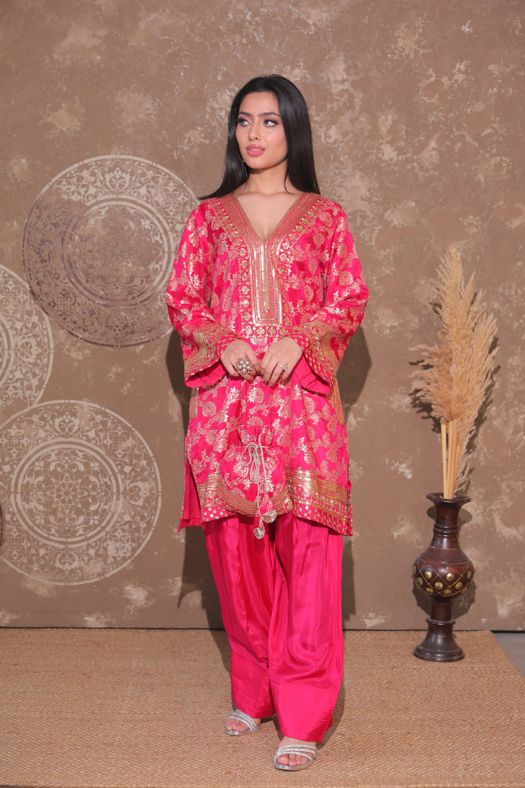 Rani Pink Brocade Co-ord Set