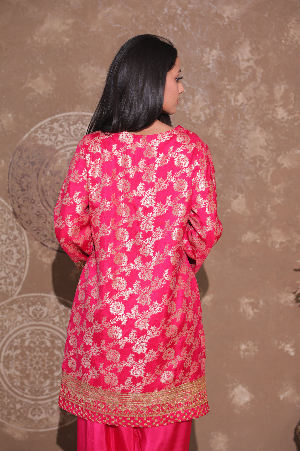 Rani Pink Brocade Co-ord Set