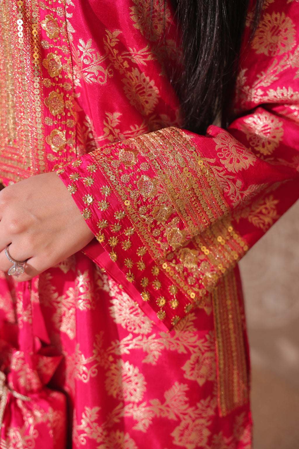 Rani Pink Brocade Co-ord Set