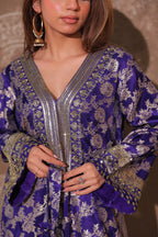 Royal Purple Brocade Co-ord Set