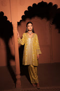 Mustard Yellow Brocade Co-ord Set