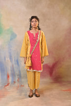 Gulal Mustard Festive Kurta Set