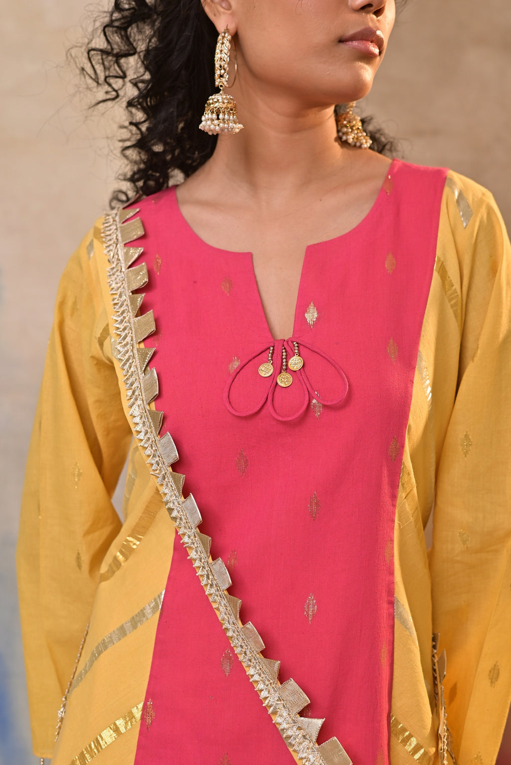 Gulal Mustard Festive Kurta Set