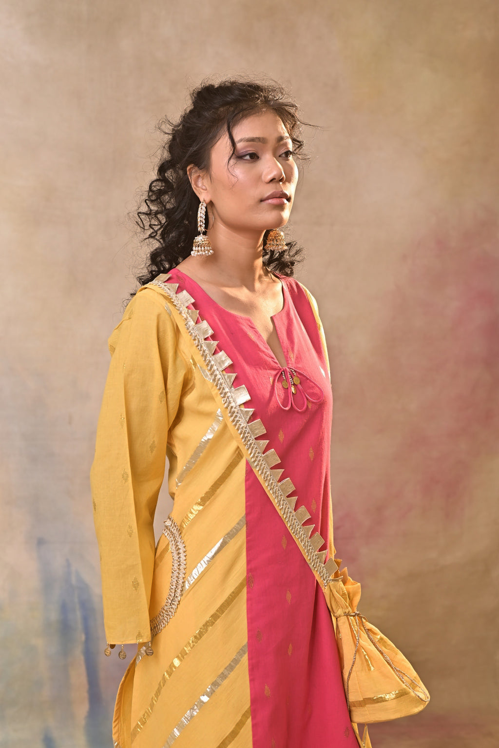 Gulal Mustard Festive Kurta Set