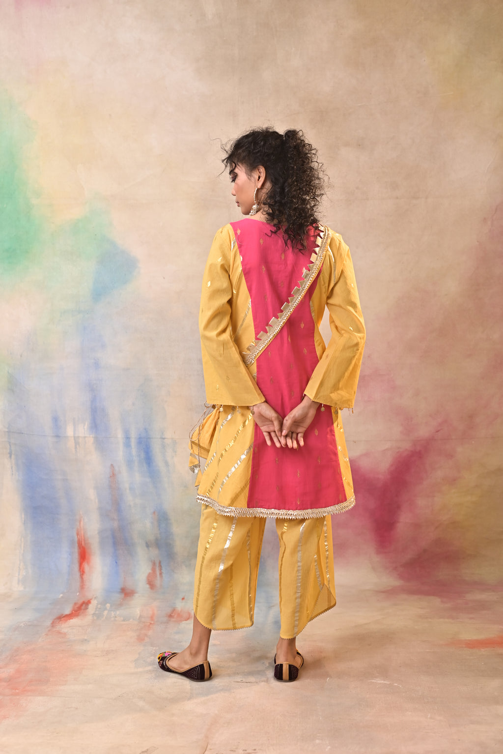 Gulal Mustard Festive Kurta Set