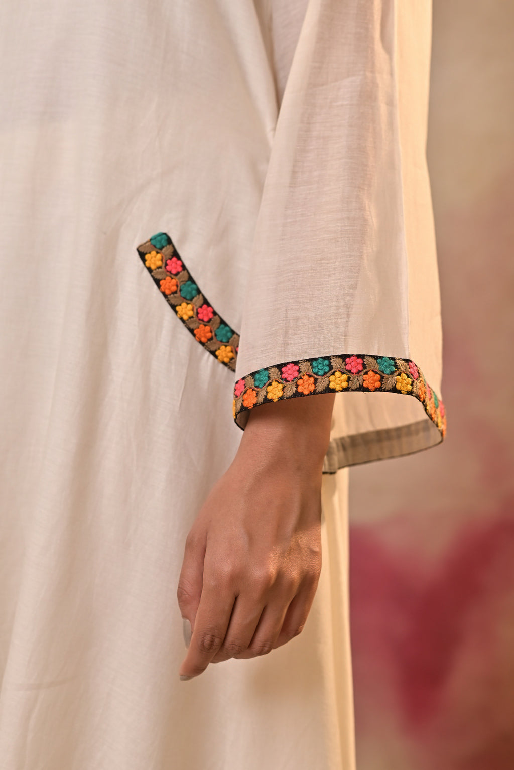 Ivory Tassel Kurta Set