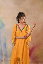 Mustard Tassel Kurta Set