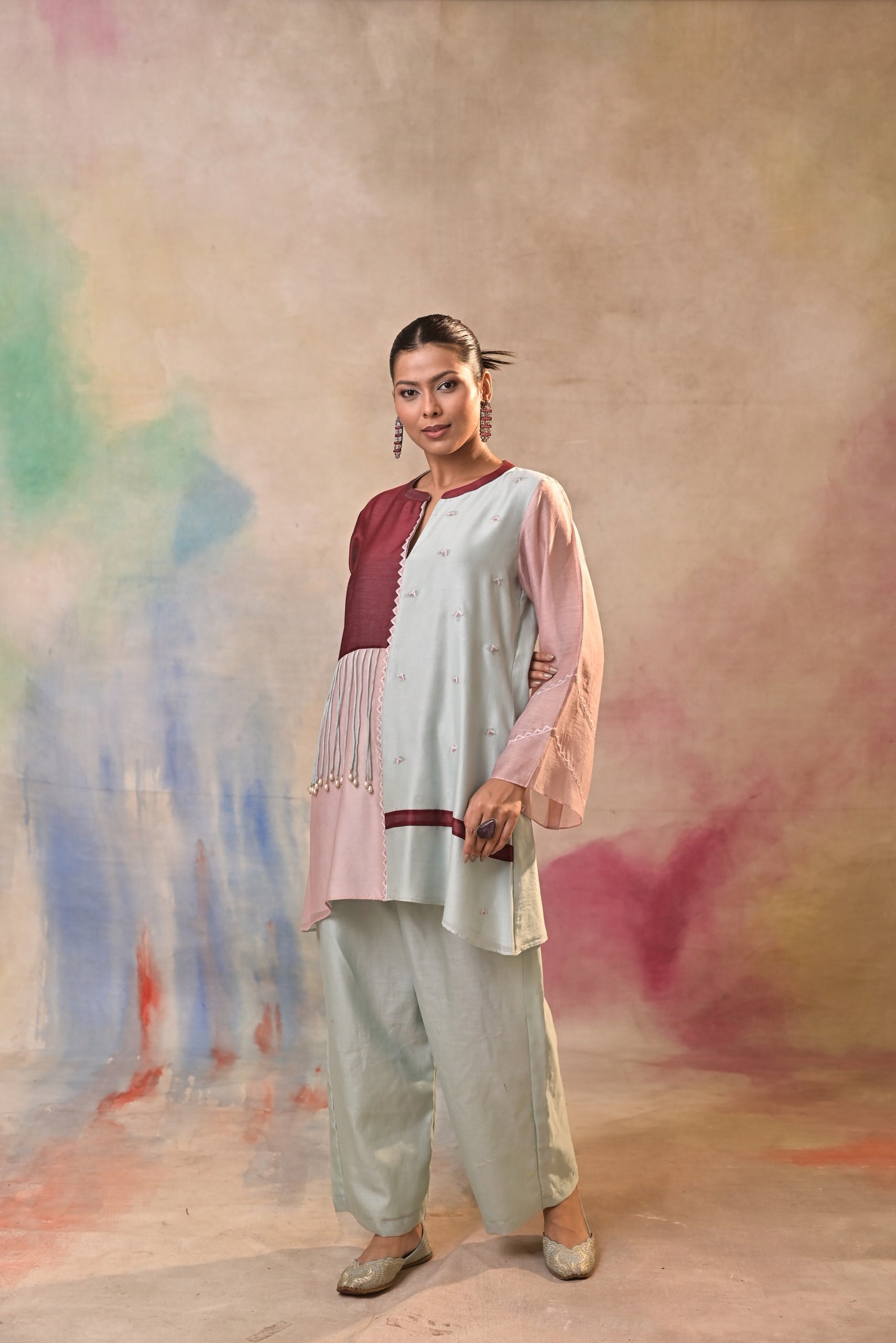 Ivory Multicolour Tassel Fusion Set