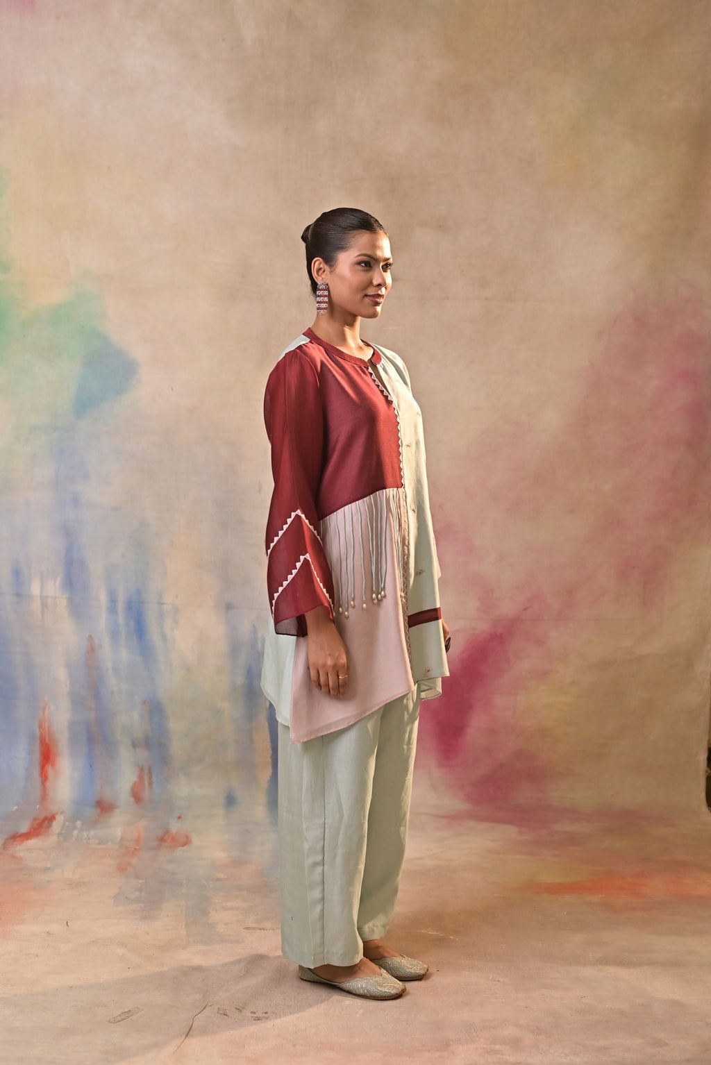Ivory Multicolour Tassel Fusion Set