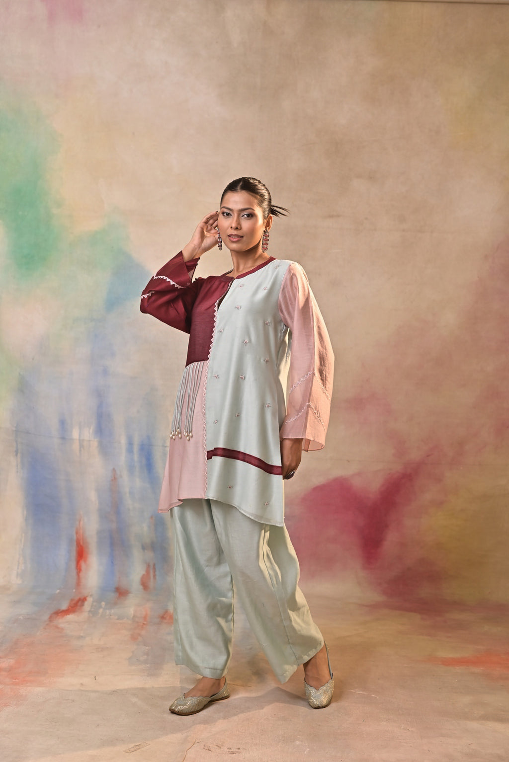 Ivory Multicolour Tassel Fusion Set