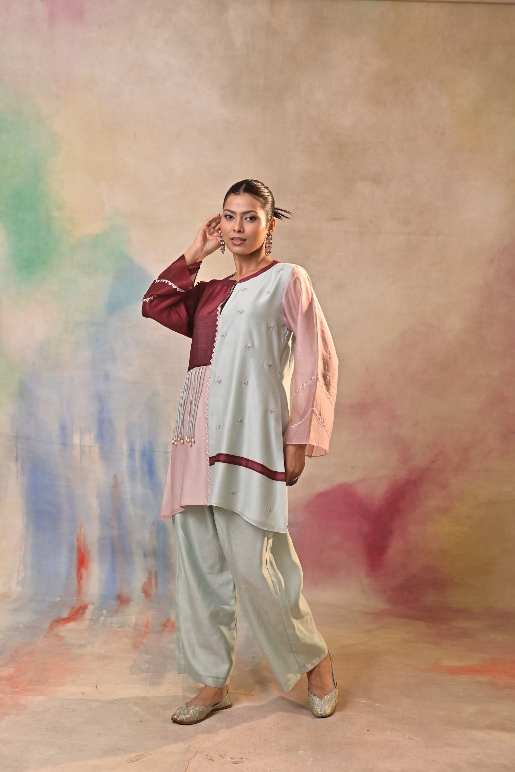 Ivory Multicolour Tassel Fusion Set
