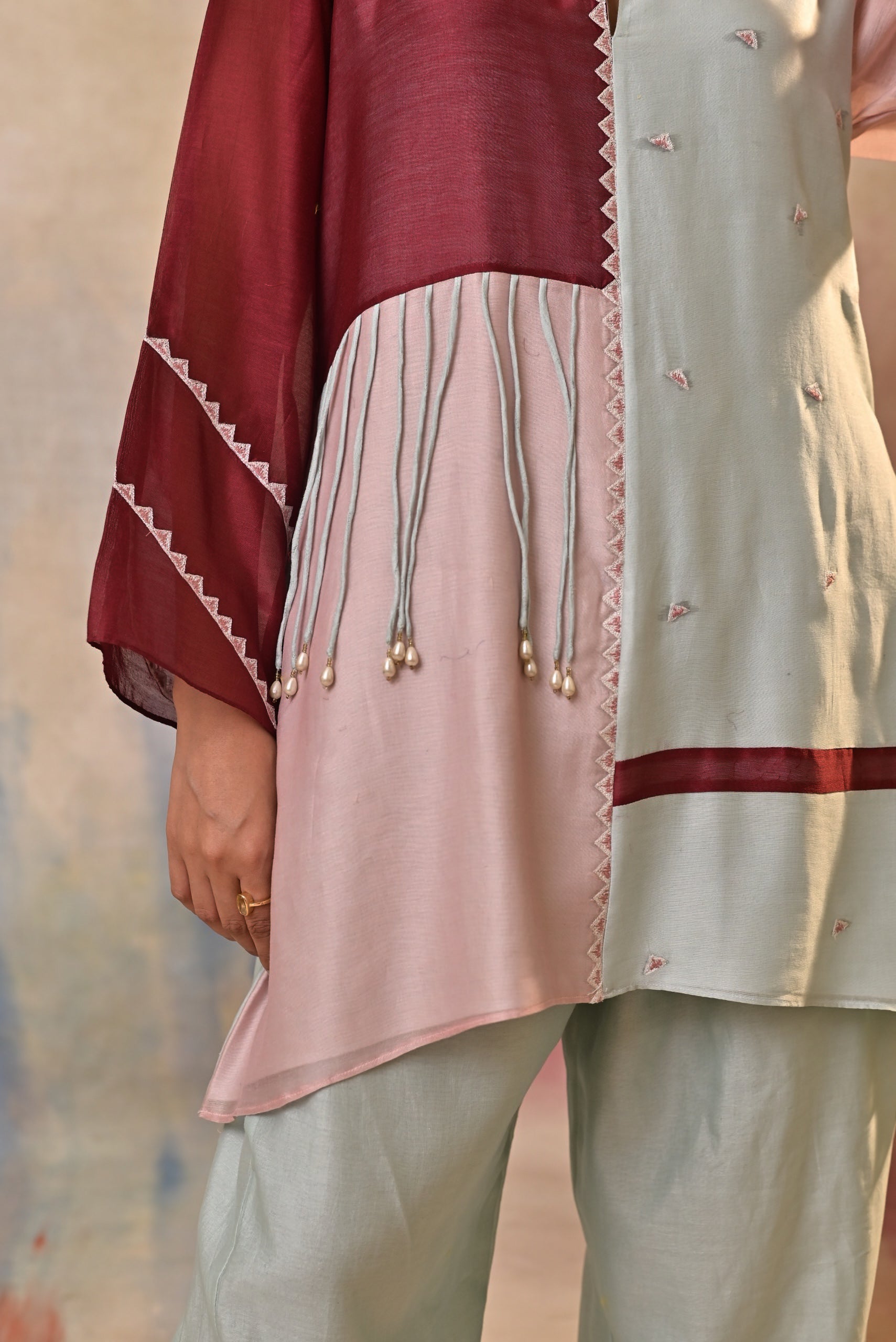 Ivory Multicolour Tassel Fusion Set