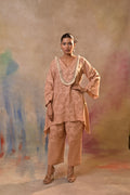 Peach Noor Textured Co-Ord Set