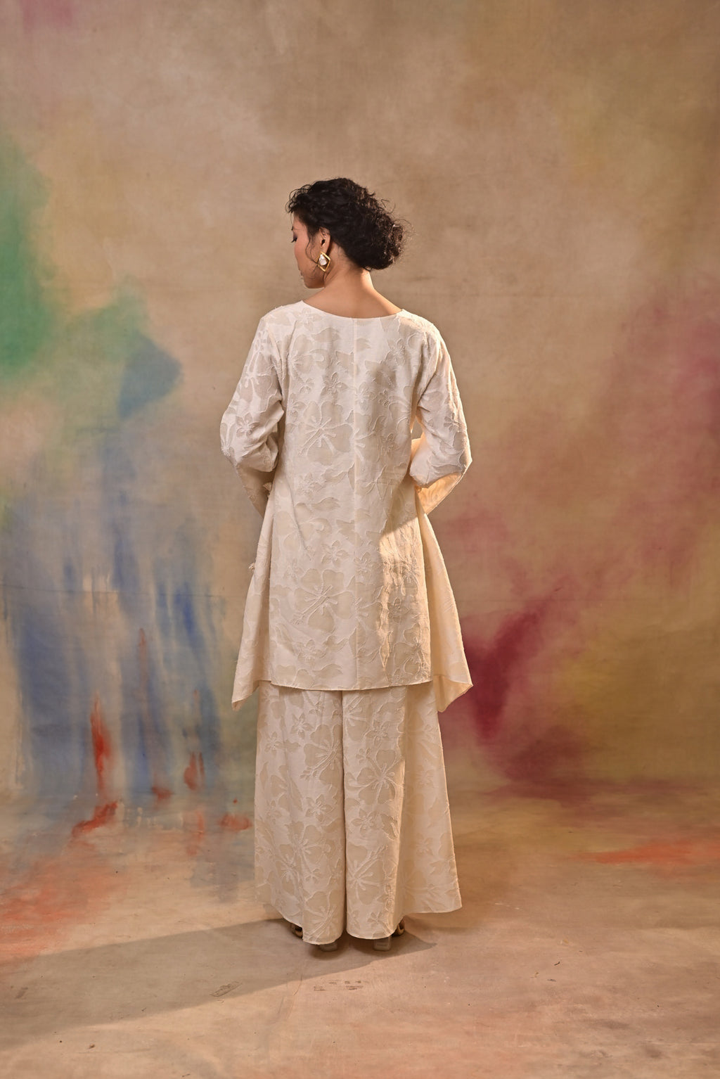 Ivory Bloom Textured Co-Ord Set
