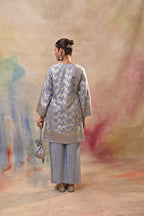 Powder Blue Brocade Co-ord Set