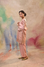 Blush Pink Brocade Co-ord Set