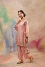 Blush Pink Brocade Co-ord Set
