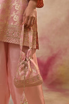 Blush Pink Brocade Co-ord Set