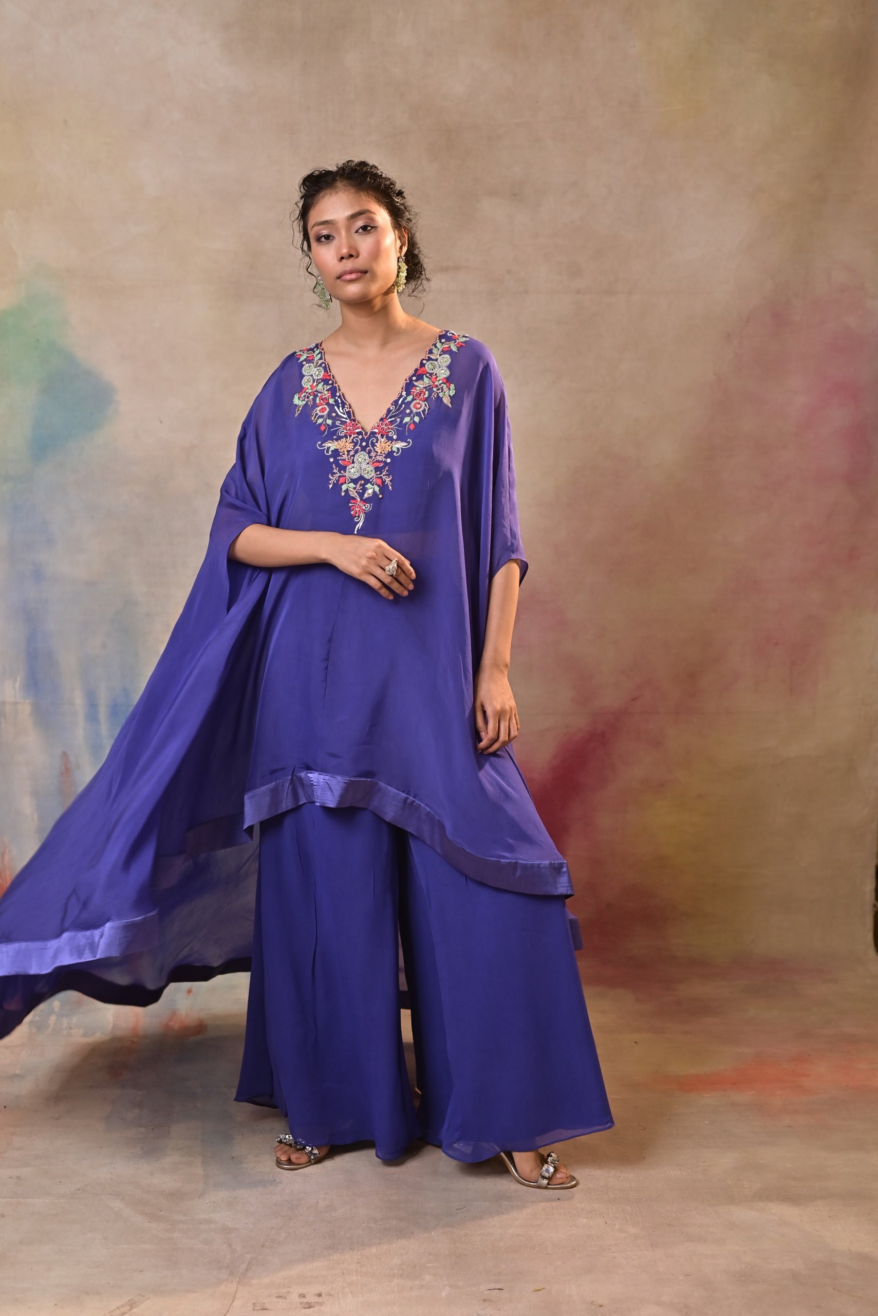 Indigo Noor Kaftan Set