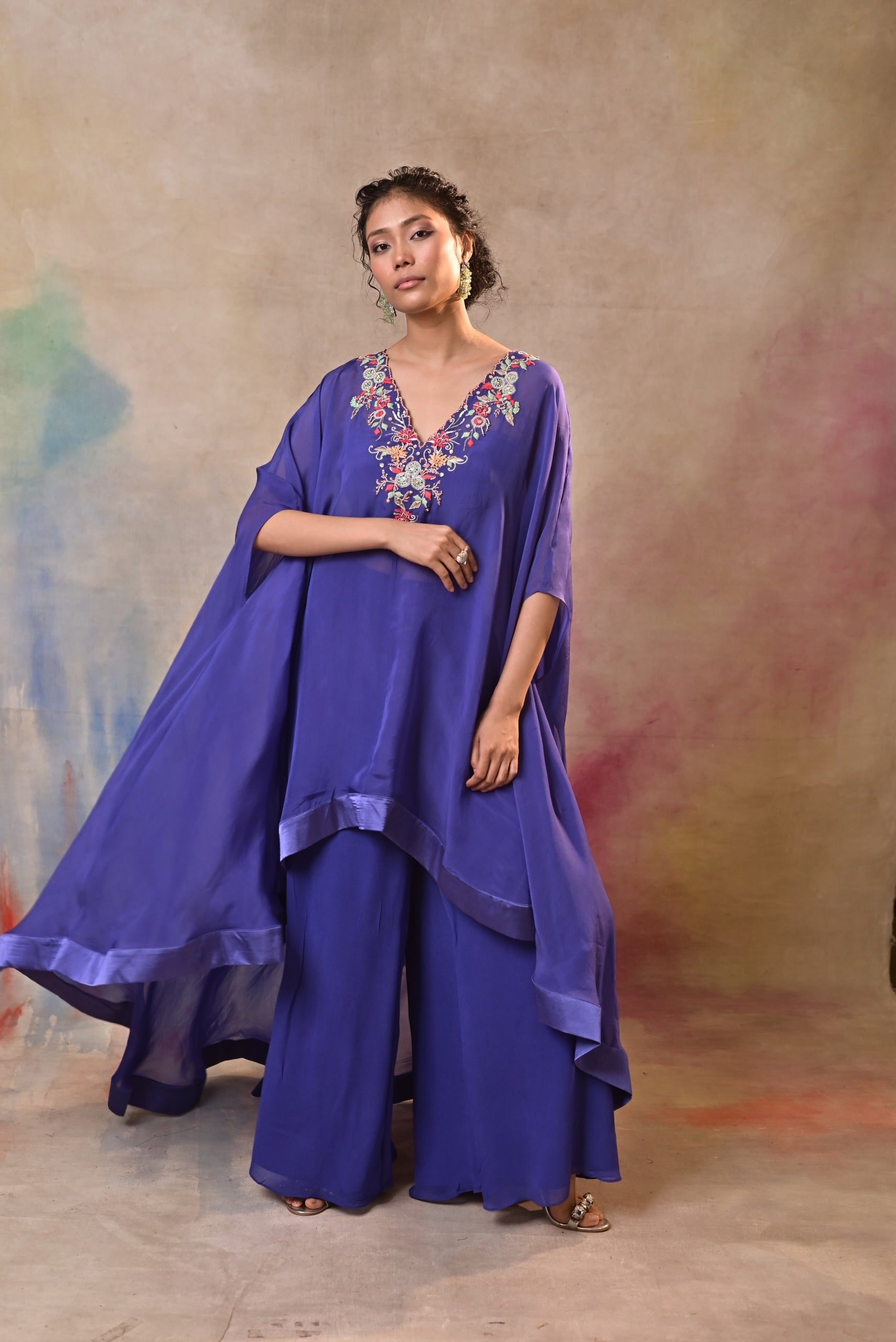 Indigo Noor Kaftan Set