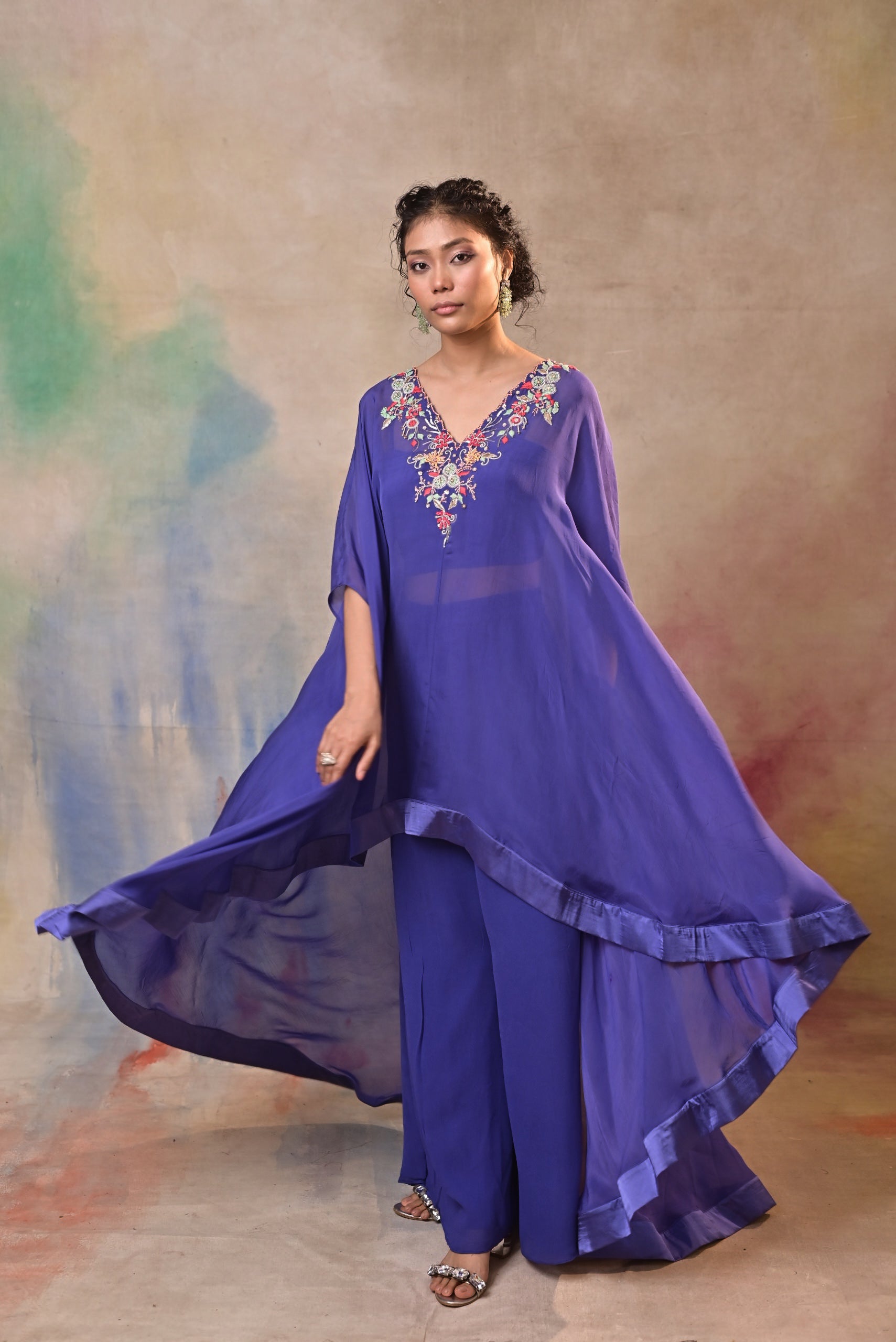 Indigo Noor Kaftan Set