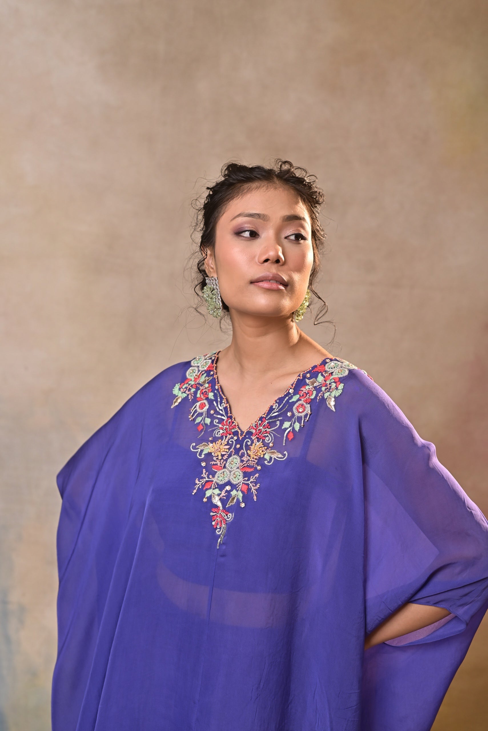 Indigo Noor Kaftan Set