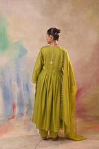 Olive Bloom Embroidered Set