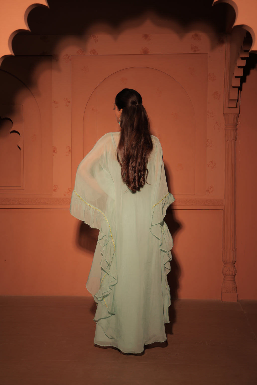 Mint Green Layered Kaftan Set
