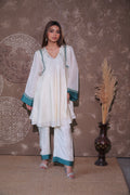 Ivory & Teal Fusion Co-ord Set