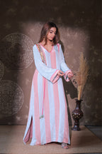 Pastel Stripe Kaftan Set