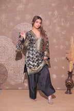Classic Black Brocade Co-ord Set