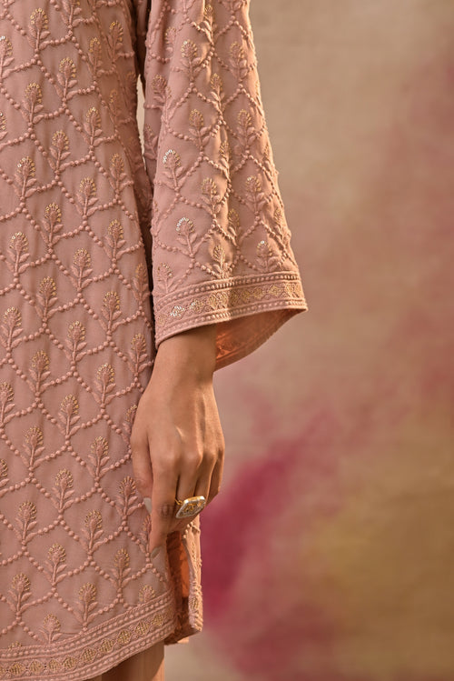 Blush Textured Kurta Set