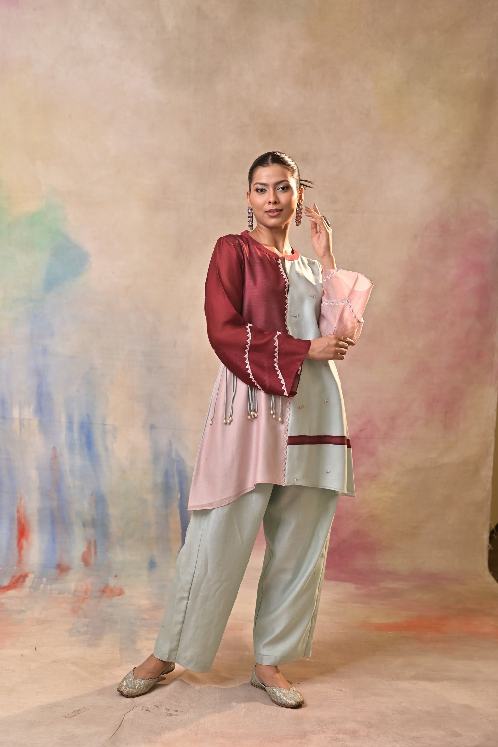 Ivory Multicolour Tassel Fusion Set