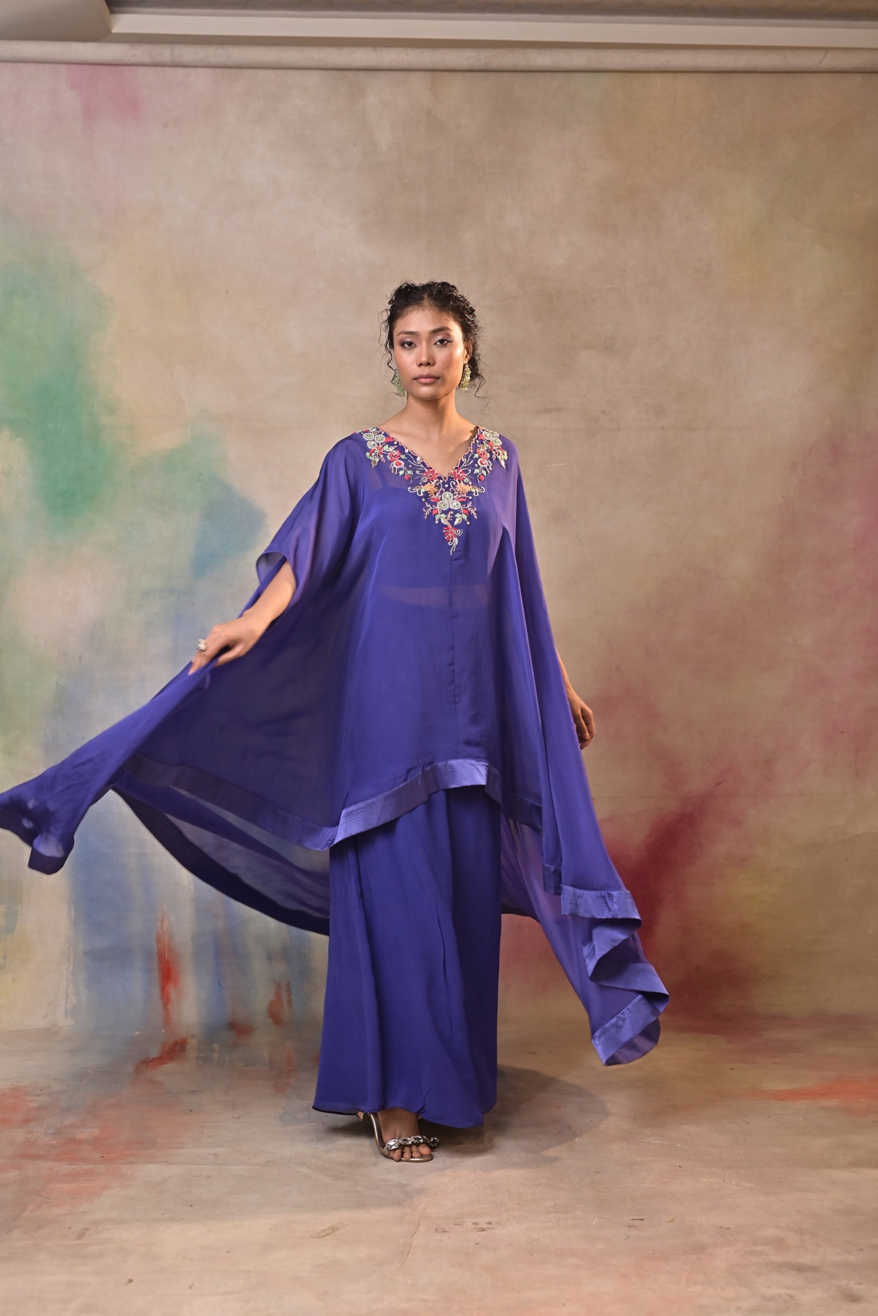 Indigo Noor Kaftan Set
