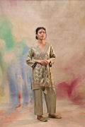 Olive Green Brocade Co-ord Set