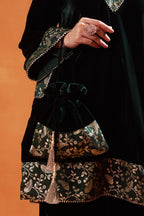 Emerald Brocade Velvet Co-ord Set